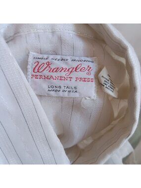 Men's Large Wrangler Vintage Shirt 1970's 80s Western Button Button Cowboy USA